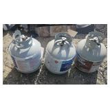 (3) 5 gallon propane tanks