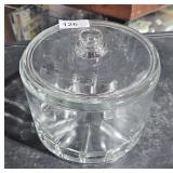 Vintage Heavy Glass Covered Bowl w/ Instructions