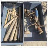 Vintage hand drills and files