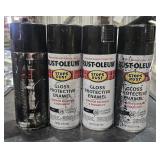 4 Rustoleum gloss black protective enamel