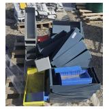 Pallet of plastic parts bins