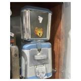 Vintage Coin operated gumball machine, glass