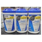 3 Sani-Hands instant sanitizing wipes