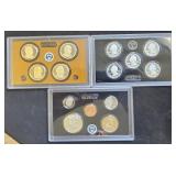 2012 US Mint Silver Proof Sets- 5 Mixed Coins