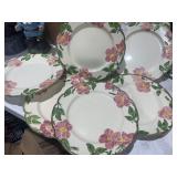 6 Franciscan wear desert rose plates, some have