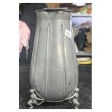 Vintage Pewter Vase 9" Tall