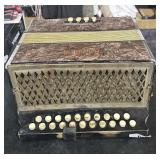 Vintage Hohner Accordion Steel Reed Broken Leather