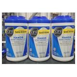 3 Sani-Hands instant sanitizing wipes