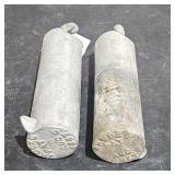 (2) Brooks Pat Aug. 6, 1867 Metal Encased Ramshorn