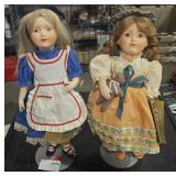 2 Franklin Mint Porcelain Dolls