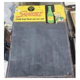 Metal Sign w/ Chalk Board "Squirt" 19" x 27"