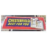 Metal Sign "Chesterfield"   34" x 12"