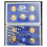1999 US Mint Proof Set -4 Coins & 5 State Quarters