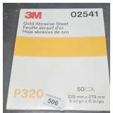 3M 50 grit gold abrasive sheets
