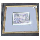Framed Print Card Signed "Monet