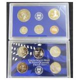 2002 US Mint Proof Set -5 Coins & 5 State Quarters