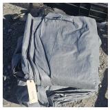 2 grey tarps