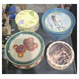 Box Full of Vintage Metal Tins