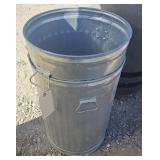 2 metal trash cans