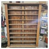 Wood Storage/ Display Rack w/ 9 Curved Shelves