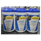 3 Sani-Hands instant sanitizing wipes