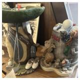 (2) golf themed decor