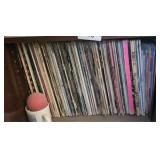 Whole shelf of vinyl records