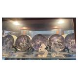 5 unicorn themed plates, Bradford exchange,