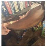 Small wooden end table with two drop leaves