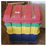 Container of office supplies