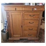 Wooden armoire dresser