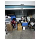 1558 downstairs unit 10 x 5Boxes, totes, bags
