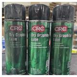 3 cans CRC dry graphite lube