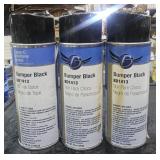 3 cans bumper black spray paint