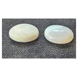 2  Small Opal Gem Stome Cabishone