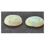 2  Small Opal Gem Stome Cabishone