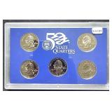 2003S US Mint 50 State Proof Set 5 Coins No Sleeve