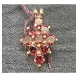 10KT GOLD AND GARNET PENDANT 2.20 GRAMS