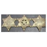 3 brass Badges