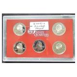 2005 S Silver 50 State Quarters Set 5 Coins