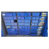 Blue and Gray Hardware storage Bins W/
