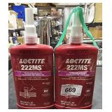2 Bottles Loctite 222MS Threadlocker Low Strength