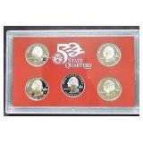 2007 Silver Proof Set 50 State Quarters Set 5Coins