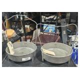 2 Metal Fryer Baskets 10" Across