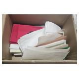 box of cross stitch fabric