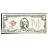 Series 1928 G Two Dollar Note  Red Dot