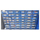 Blue Hardware storage Bins W/