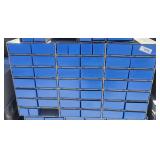 Blue and Gray Hardware storage Bins W/