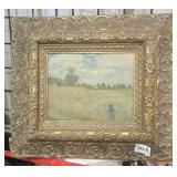 Framed Copy of Painting Outside 18" x 16" x 2"