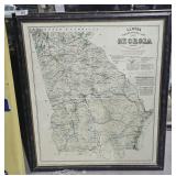 Topographical map of Georgia  33.5x38.5